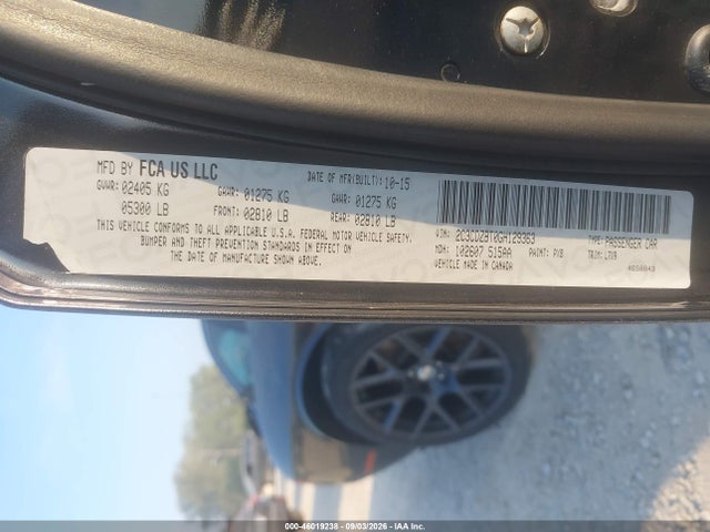 Aukcja sprzedaży 2016 Dodge Challenger R/t, vin: 2C3CDZBT0GH129363, numer aukcji: 46019238