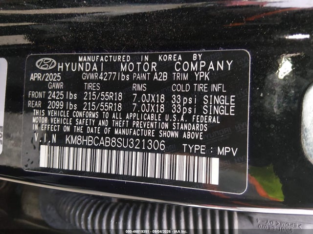 Hyundai Kona Sel 2025 KM8HBCAB8SU321306 Image 9