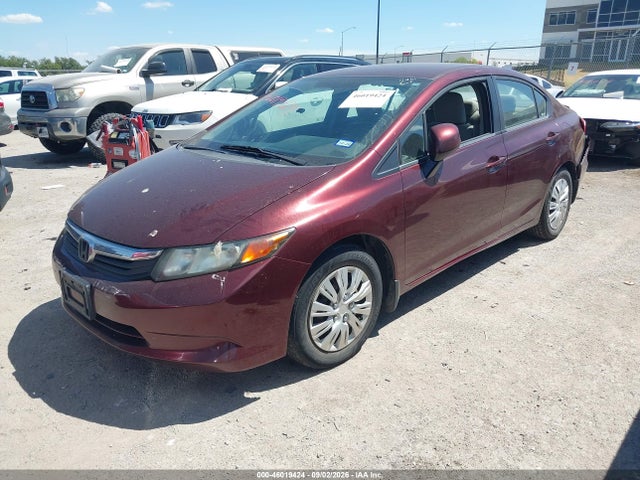 46019424 :رقم المزاد ، 19XFB2F56CE105110 vin ، 2012 Honda Civic Lx مزاد بيع