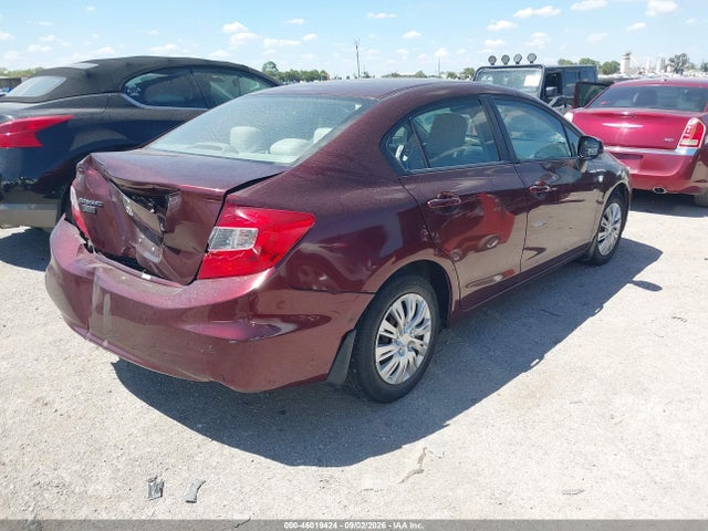 46019424 :رقم المزاد ، 19XFB2F56CE105110 vin ، 2012 Honda Civic Lx مزاد بيع