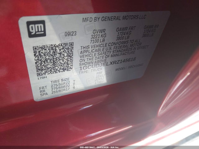 2024 Chevrolet Silverado 1500 4wd  Short Bed High Country მანქანა იყიდება აუქციონზე, vin: 1GCUDJELXRZ145618, აუქციონის ნომერი: 46019441