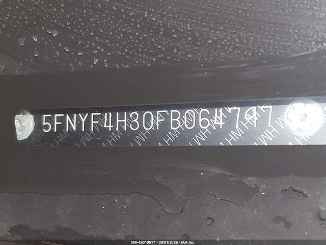 Продажа на аукционе авто 2015 Honda Pilot Se, vin: 5FNYF4H30FB064797, номер лота: 46019517