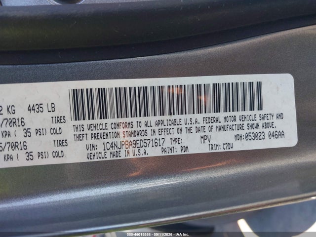 46019558 :رقم المزاد ، 1C4NJPBA9ED571617 vin ، 2014 Jeep Patriot Sport مزاد بيع