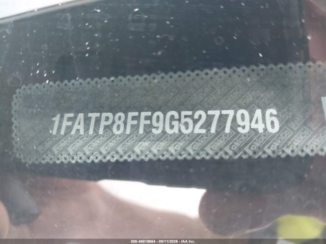 46019664 :رقم المزاد ، 1FATP8FF9G5277946 vin ، 2016 Ford Mustang Gt Premium مزاد بيع