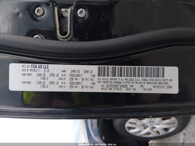 Aukcja sprzedaży 2015 Dodge Journey American Value Pkg, vin: 3C4PDCAB2FT649993, numer aukcji: 46019768