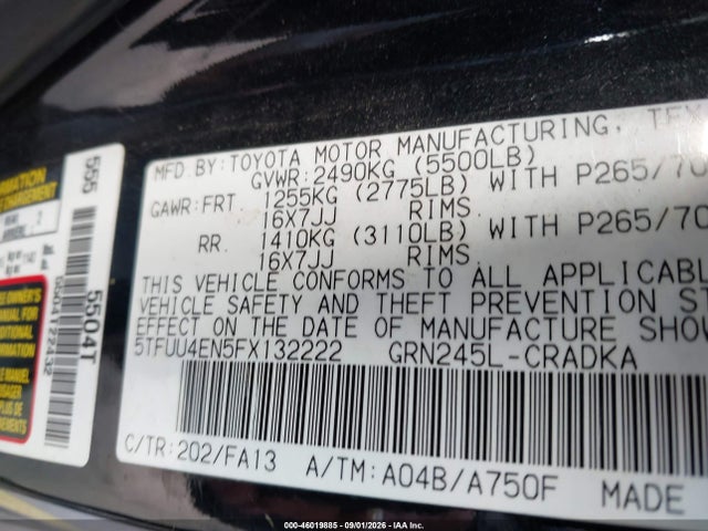 Toyota Tacoma Base V6 2015 5TFUU4EN5FX132222 Image 9