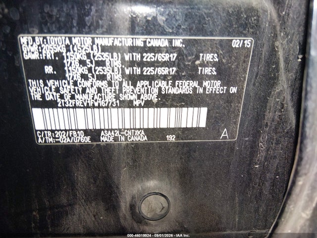 Toyota RAV4 LE 2015 2T3ZFREV1FW167731 Image 9