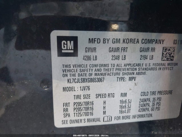 Chevrolet Trax Lt 2016 KL7CJLSBXGB653067 Image 9