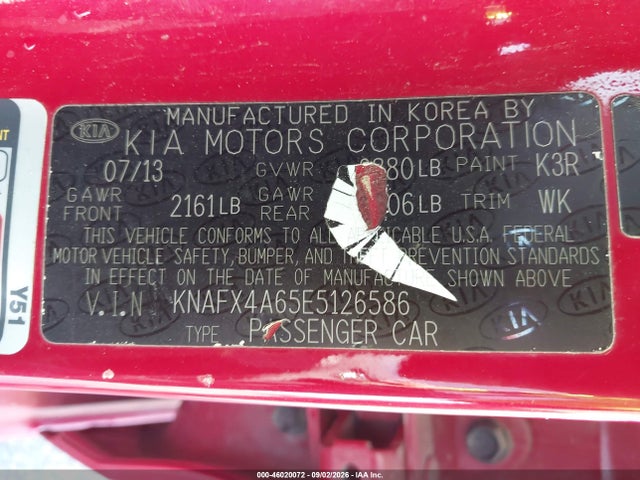KIA FORTE LX 2014 KNAFX4A65E5126586 Image 9