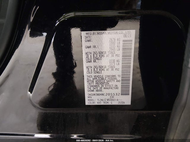 Продажа на аукционе авто 2024 Nissan Pathfinder Rock Creek 4wd, vin: 5N1DR3BD4RC205532, номер лота: 46020292