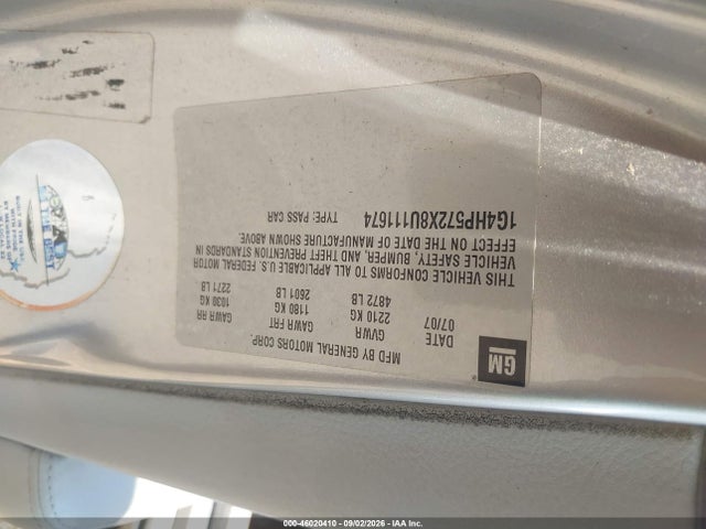 Продаж на аукціоні авто 2008 Buick Lucerne Cx, vin: 1G4HP572X8U111674, номер лоту: 46020410