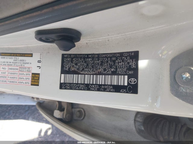 Продаж на аукціоні авто 2014 Toyota Prius Two, vin: JTDKN3DU1E1794548, номер лоту: 46020536