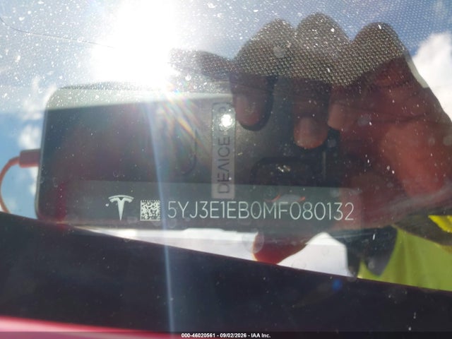 46020561 :رقم المزاد ، 5YJ3E1EB0MF080132 vin ، 2021 Tesla Model 3 Long Range Dual Motor All-wheel Drive مزاد بيع