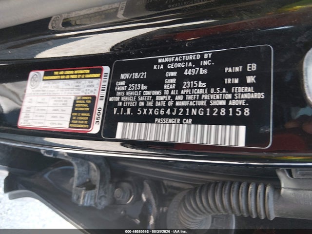 KIA K5 Gt-line 2022 5XXG64J21NG128158 Image 9