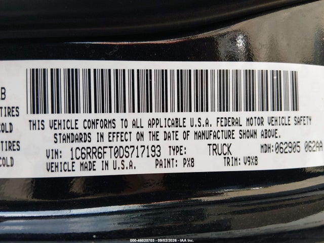 Aukcja sprzedaży 2013 Ram 1500 Express, vin: 1C6RR6FT0DS717193, numer aukcji: 46020703