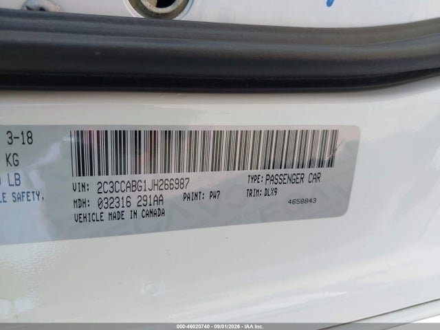 Продажа на аукционе авто 2018 Chrysler 300 300s, vin: 2C3CCABG1JH266987, номер лота: 46020740