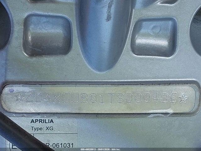 46020913 :رقم المزاد ، ZD4XGUB01TS000486 vin ، 2026 Aprilia Rs 660 Factory مزاد بيع