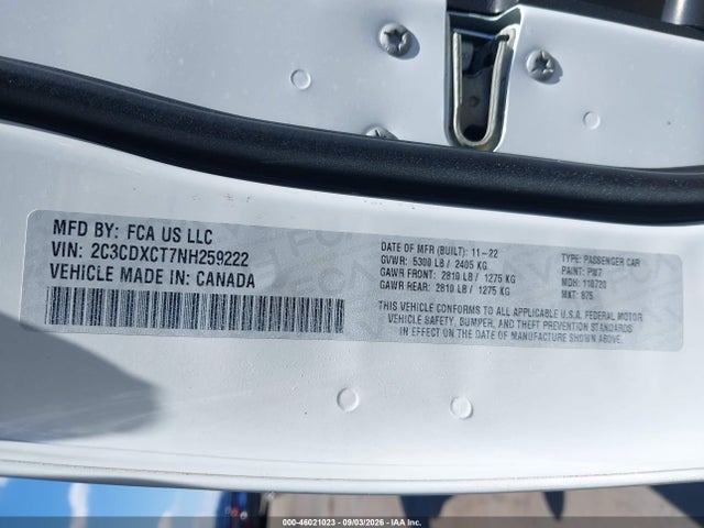 Dodge CHARGER R/T 2022 2C3CDXCT7NH259222 Image 9
