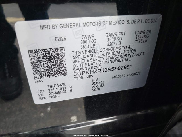 3GPKHZRJ3SS502951 Honda Prologue Elite