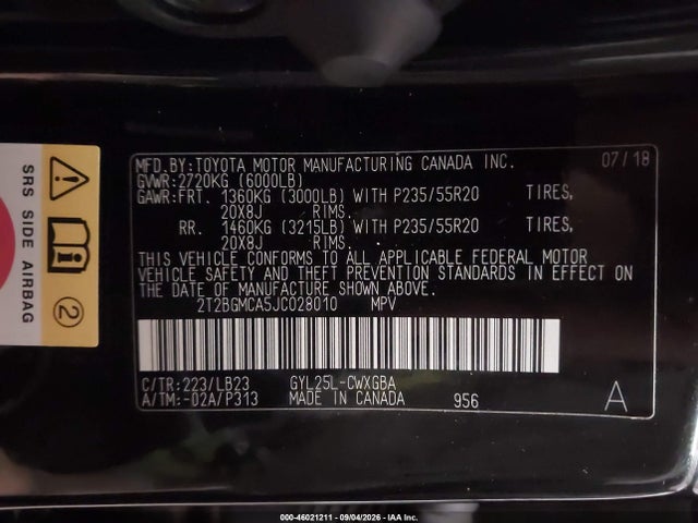 Продажа на аукционе авто 2018 Lexus Rx 450h, vin: 2T2BGMCA5JC028010, номер лота: 46021211