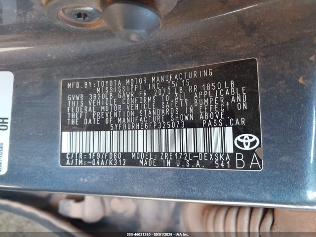 Toyota Corolla S Plus 2015 5YFBURHE6FP325073 Image 9