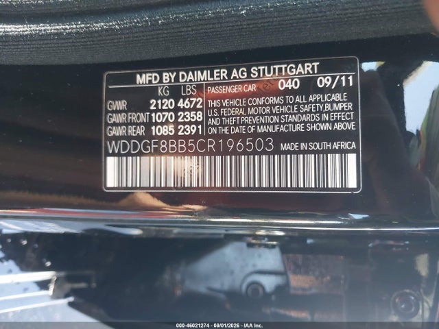 Продажа на аукционе авто 2012 Mercedes-benz C 300 Luxury 4matic/sport 4matic, vin: WDDGF8BB5CR196503, номер лота: 46021274