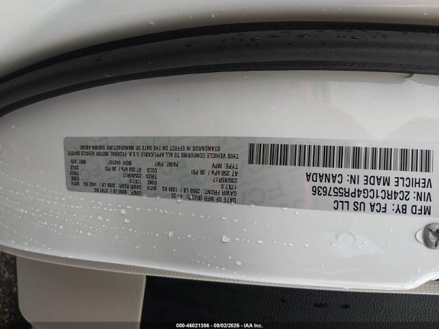 2023 Chrysler Voyager Lx მანქანა იყიდება აუქციონზე, vin: 2C4RC1CG4PR557636, აუქციონის ნომერი: 46021386