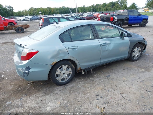 Aukcja sprzedaży 2012 Honda Civic Hybrid, vin: JHMFB4F27CS007720, numer aukcji: 46021560