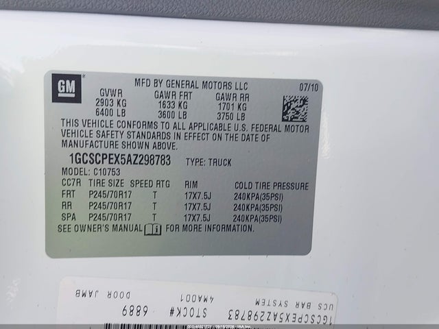 2010 Chevrolet Silverado 1500 Work Truck მანქანა იყიდება აუქციონზე, vin: 1GCSCPEX5AZ298783, აუქციონის ნომერი: 46021721