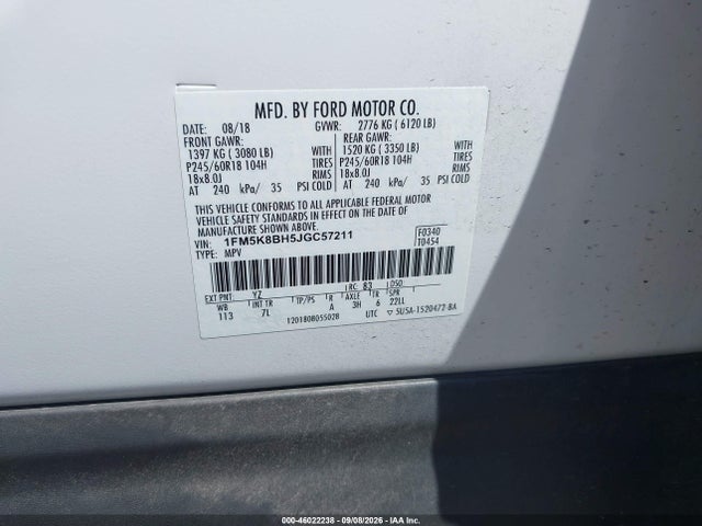 Ford Explorer 2018 1FM5K8BH5JGC57211 Image 9