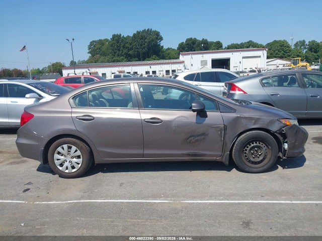 2012 Honda Civic Lx მანქანა იყიდება აუქციონზე, vin: 2HGFB2F58CH524548, აუქციონის ნომერი: 46022390