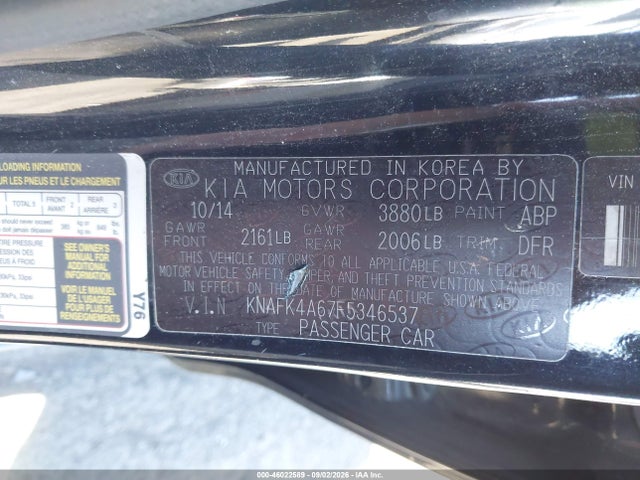 KIA FORTE LX 2015 KNAFK4A67F5346537 Image 9