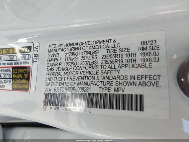 Acura Rdx Technology Package 2023 5J8TC1H50PL008281 Image 9