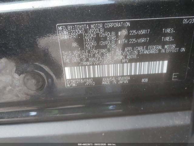 Aukcja sprzedaży 2023 Toyota Rav4 Hybrid Le, vin: JTMMWRFV9PD185062, numer aukcji: 46022673
