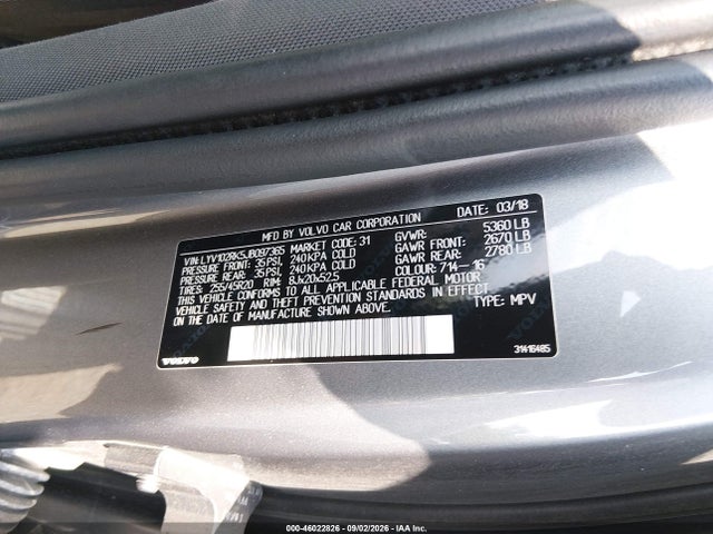 Aukcja sprzedaży 2018 Volvo Xc60 T5 Momentum, vin: LYV102RK5JB097365, numer aukcji: 46022826