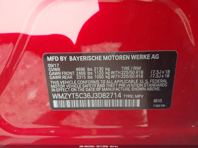 Aukcja sprzedaży 2018 Mini Countryman Cooper S, vin: WMZYT5C36J3D82714, numer aukcji: 46022854