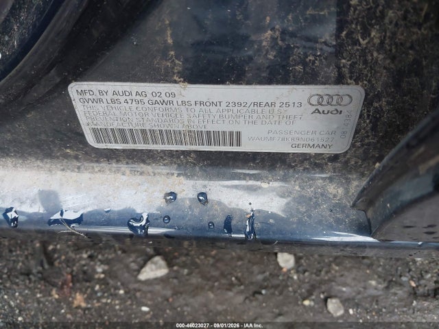 Aukcja sprzedaży 2009 Audi A4 2.0t Premium, vin: WAUMF78K89N061527, numer aukcji: 46023027