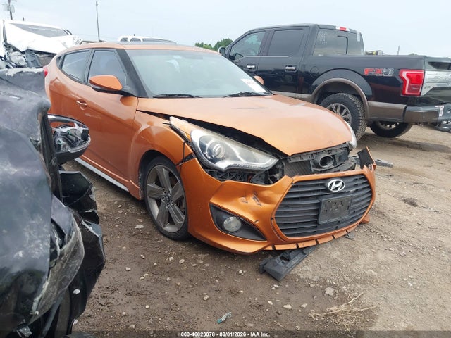 2013 Hyundai Veloster Turbo W/black მანქანა იყიდება აუქციონზე, vin: KMHTC6AEXDU116656, აუქციონის ნომერი: 46023078