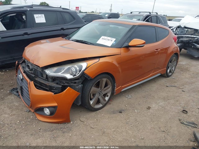 2013 Hyundai Veloster Turbo W/black მანქანა იყიდება აუქციონზე, vin: KMHTC6AEXDU116656, აუქციონის ნომერი: 46023078