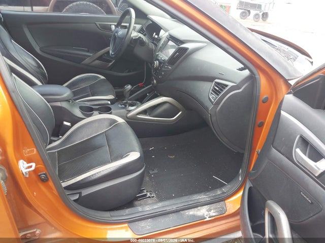 2013 Hyundai Veloster Turbo W/black მანქანა იყიდება აუქციონზე, vin: KMHTC6AEXDU116656, აუქციონის ნომერი: 46023078
