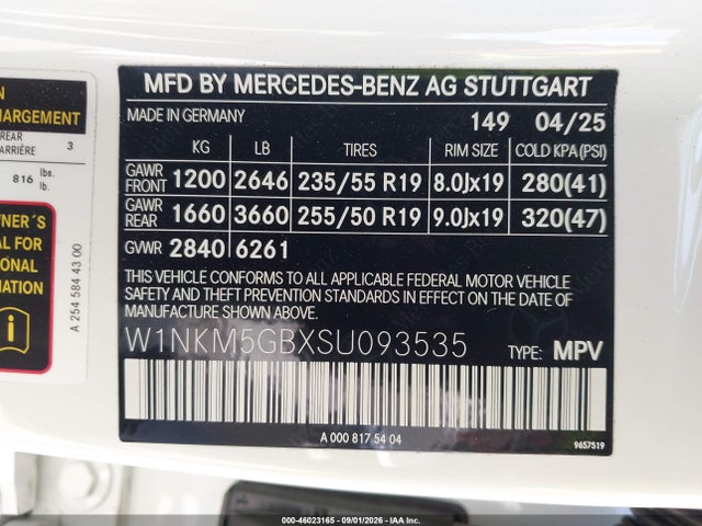 Aukcja sprzedaży 2025 Mercedes-benz Glc 350e 4matic, vin: W1NKM5GBXSU093535, numer aukcji: 46023165