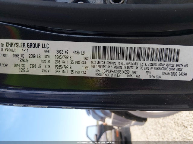 1C4NJPBA7ED814258 Jeep Patriot Sport