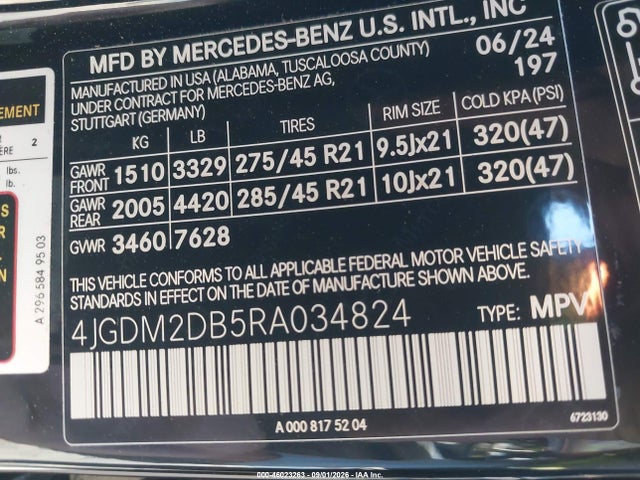 4JGDM2DB5RA034824 Mercedes-Benz Eqs Eqs 450+