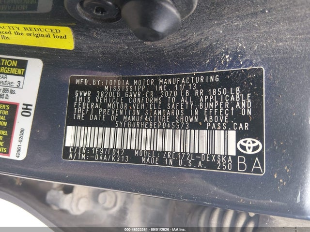 Toyota Corolla S Plus 2014 5YFBURHE8EP045573 Image 9