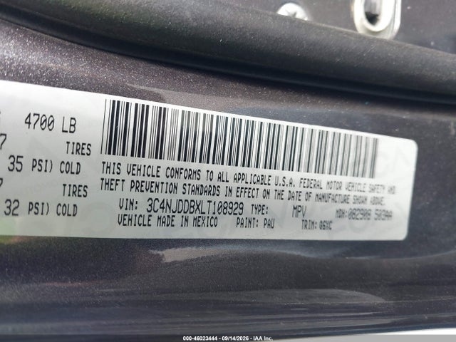 46023444 :رقم المزاد ، 3C4NJDDBXLT108929 vin ، 2020 Jeep Compass Trailhawk 4x4 مزاد بيع