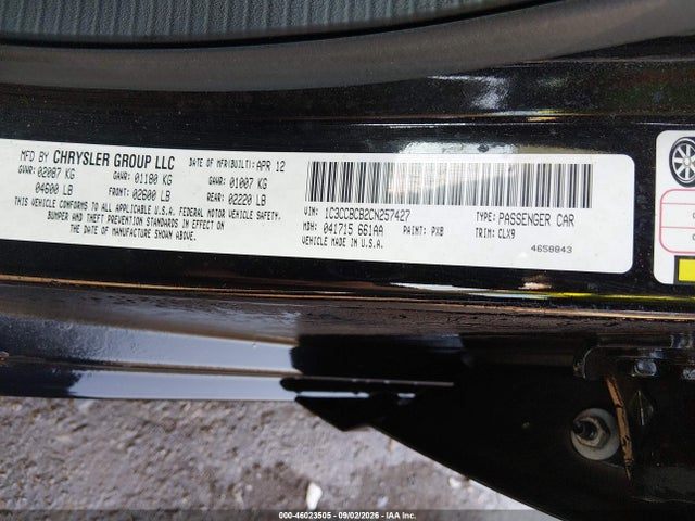 Продажа на аукционе авто 2012 Chrysler 200 Limited, vin: 1C3CCBCB2CN257427, номер лота: 46023505