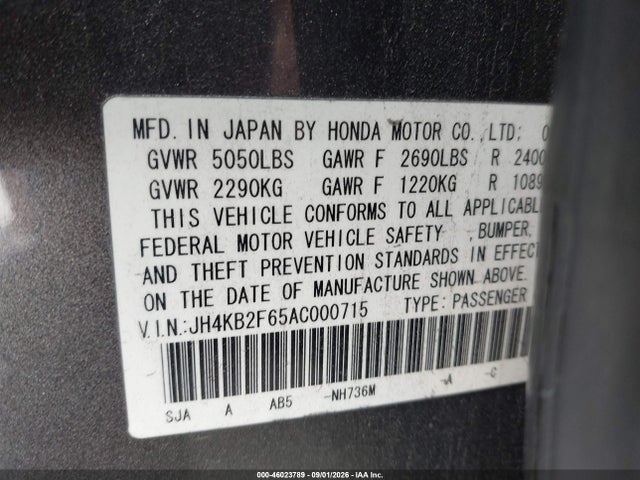 Продаж на аукціоні авто 2010 Acura Rl 3.7, vin: JH4KB2F65AC000715, номер лоту: 46023789