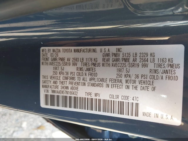 Продажа на аукционе авто 2026 Mazda Cx-50 Hybrid Premium Plus, vin: 7MMVAAEW5TN166432, номер лота: 46023806