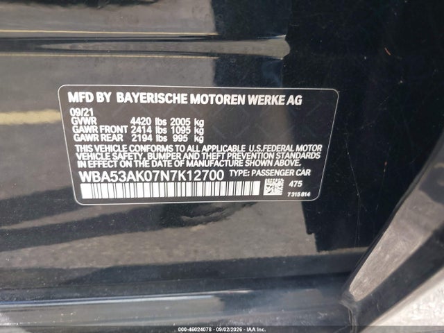 Aukcja sprzedaży 2022 Bmw 228 Gran Coupe I Sdrive, vin: WBA53AK07N7K12700, numer aukcji: 46024078