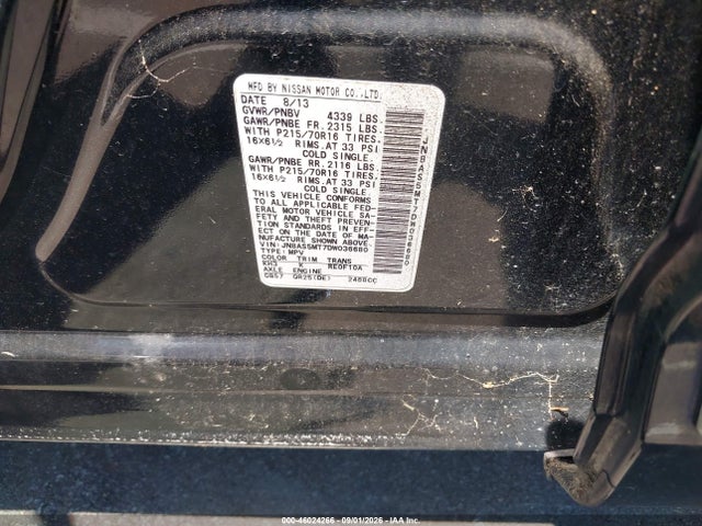Auction sale of the 2013 Nissan Rogue S, vin: JN8AS5MT7DW036680, lot number: 46024266